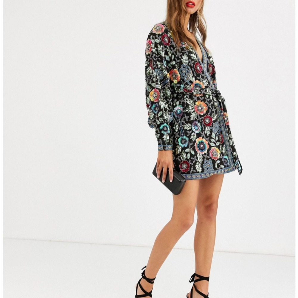 ASOS floral sequin dress jacket